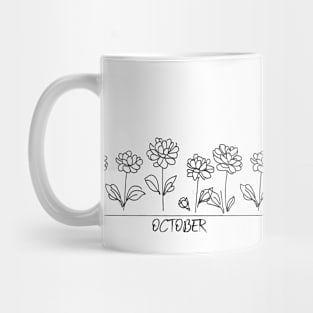 October Birth Month Flower - Marigold Mug